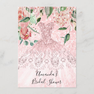 Brautparty Spark Rose Rosa Rose Kleidung Glitzer Einladung