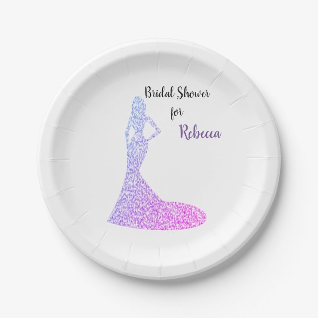Brautparty Sparkle & Shine Paper Plate Pappteller (Vorderseite)