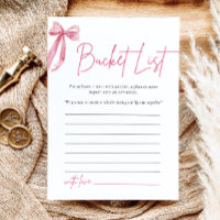 Brautparty-Spiel mit der Liste der schwarzen Rosa-