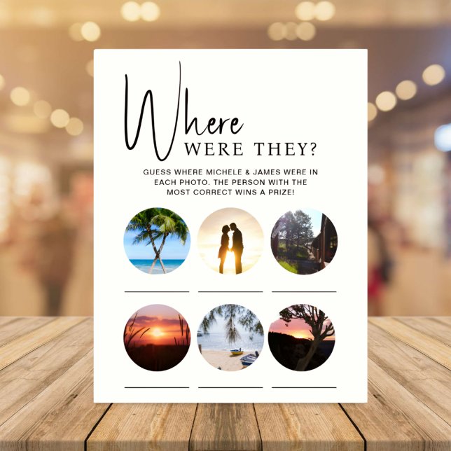 Brautparty-Spiel, wo sie Fotokarte Einladung (Von Creator hochgeladen)