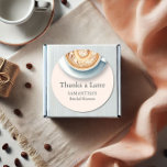 Brautparty Stickers Danke Coffee<br><div class="desc">"Danke a Latte" Brautparty Stickers - Elegant & individuell anpassbar ☕ 💌 Fügen Sie Ihrem Event eine charmante Touch mit diesen Brautparty Aufklebern, mit einer wunderbar illustrierten Kaffeetasse und dem herzlichen Pun "Danke a Latte" hinzu. Diese Kaffeetassen eignen sich hervorragend zum Versiegeln von Geschenktaschen, Geschenken oder Leckereien und bringen Wärme...</div>