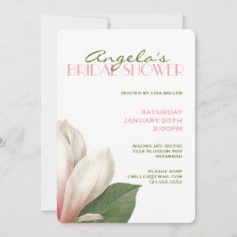 Brautparty SüdMagnolien | Rosa Weiß grün Einladung