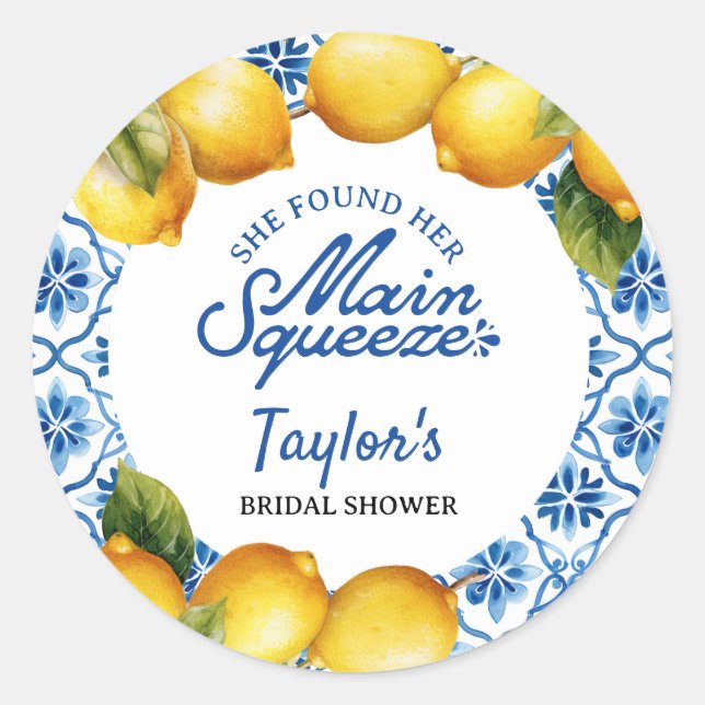 Brautparty Summer Lemon Stickers (Vorderseite)