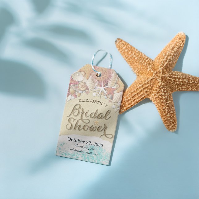 Brautparty Summer Sea Beach Starfish Muscheln Geschenkanhänger (Von Creator hochgeladen)