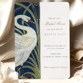 Brautparty Swan Walter Crane Einladung