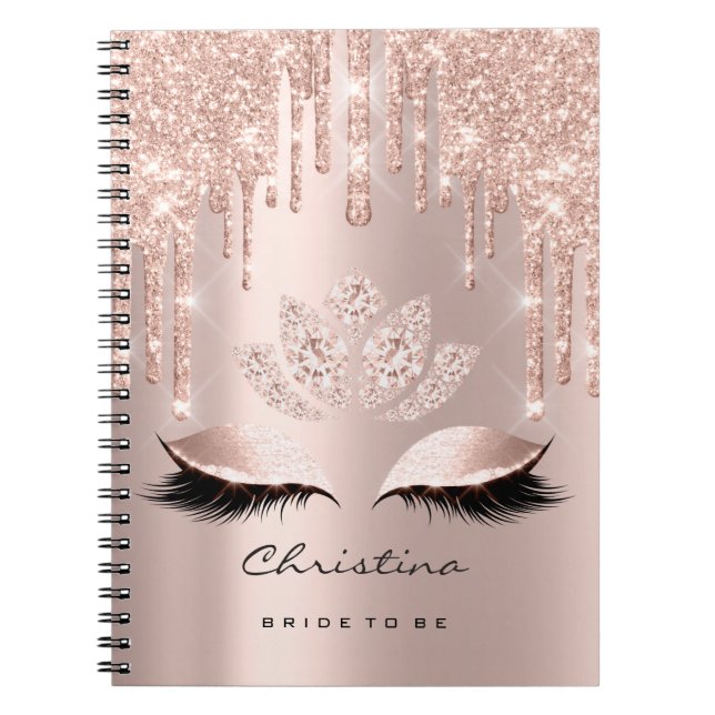 Brautparty Sweet 16. Lashes Pink Spark Lotus Notizblock (Vorderseite)