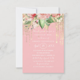 Brautparty Sweet 16. Rosa Rose Gold Dots Park Einladung