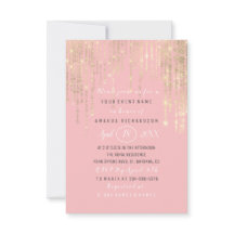 Brautparty Sweet 16. Rosa Rose Gold Streifen