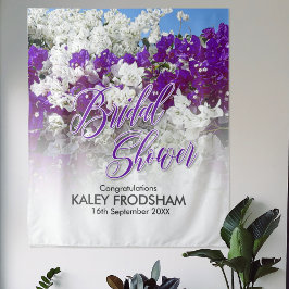 Brautparty Tapestry in Weiß und Lila Wandteppich