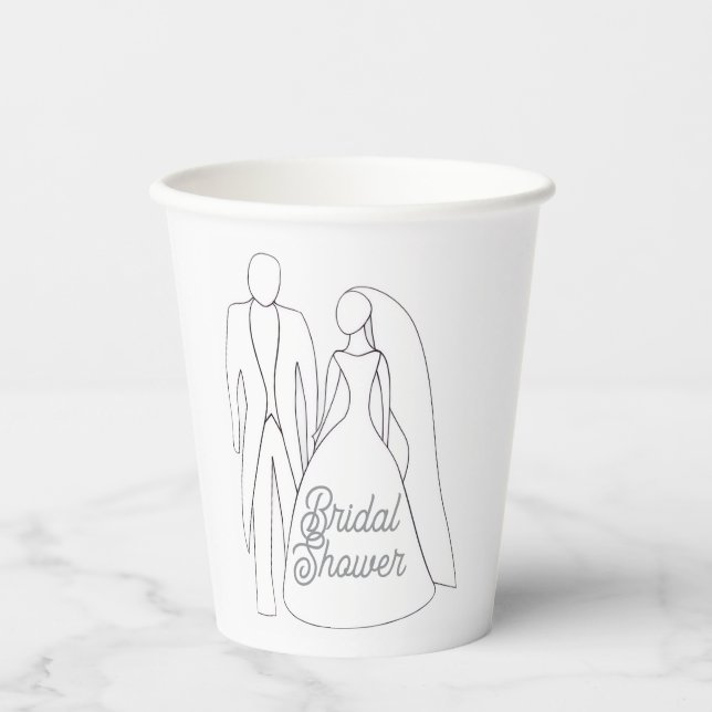 Brautparty-Tasse Pappbecher (Vorderseite)