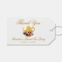 Brautparty Tea Burgundy Boho Floral Vielen Dank Geschenkanhänger