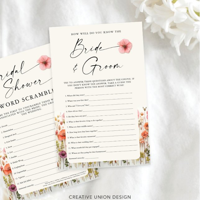 Brautparty Tee Party Beratung und Spiel (Double Sided Bridal Shower Game)