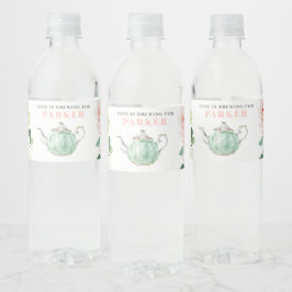 Brautparty Tee Party Wasser Flaschen Etiketten