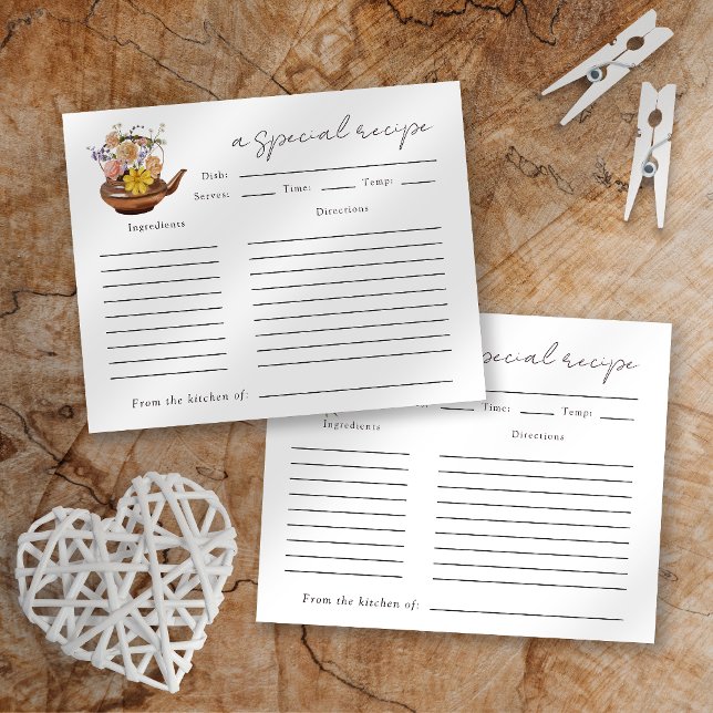 Brautparty Tee  Tee Party Rezept Karte (Von Creator hochgeladen)