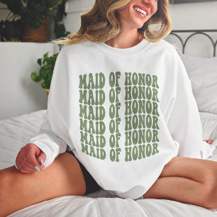 Brautparty "Trauzeugin-Skalierung für grünes Match Sweatshirt