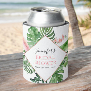 Brautparty Tropical Palms Rose Gold Dosenkühler