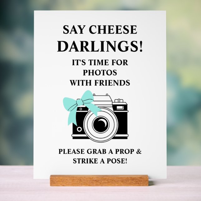 Brautparty Türkis Acrylschild (Neutral)