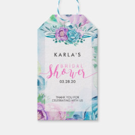 Brautparty Typografie & Boho Blume Geschenkanhänger