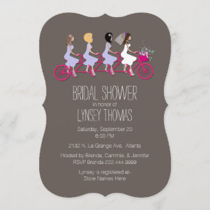Brautparty über Bike Bridal Dusche Einladung
