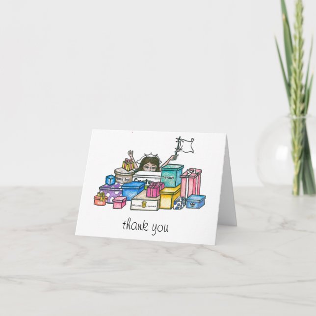 Brautparty Vielen Dank Dankeskarte (Vorderseite)