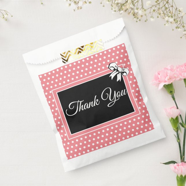 Brautparty Vielen Dank, dass Sie Pink White Polka  Geschenktütchen (Versiegelt)