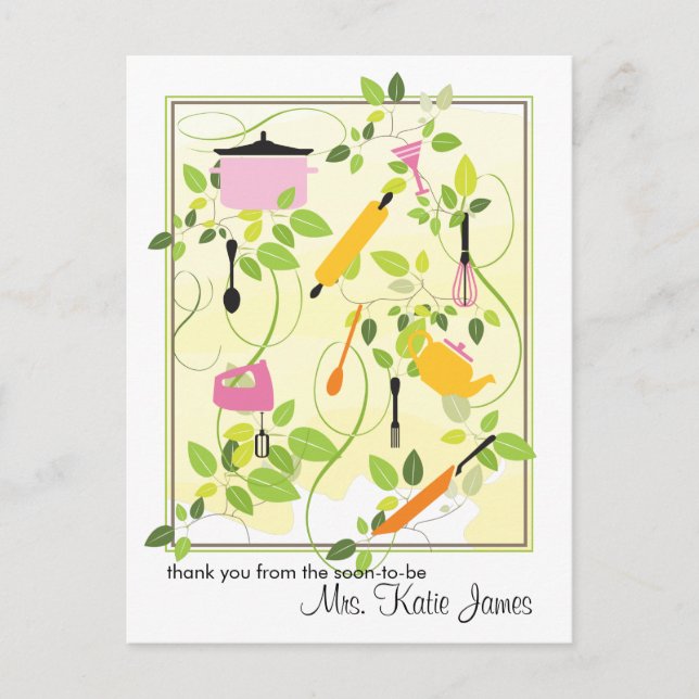 Brautparty Vielen Dank Post Card Postkarte (Vorderseite)