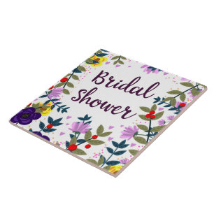 Brautparty Vintage Blume Fliese