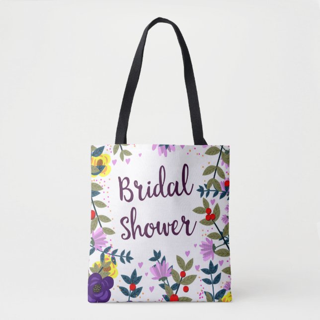 Brautparty Vintage Blume Tasche (Vorderseite)