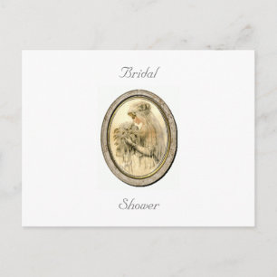 Brautparty Vintage Braut Postkarte