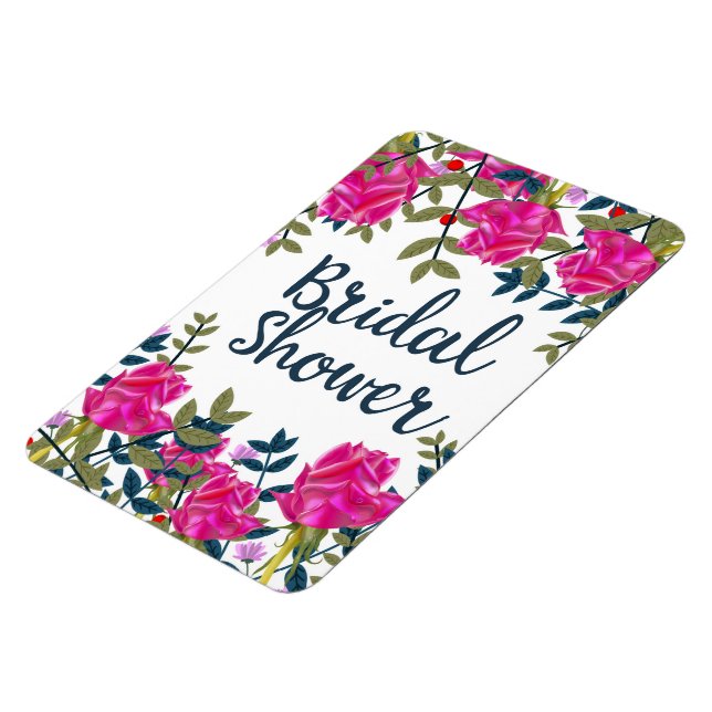 Brautparty Vintage Rose Magnet (Linke Seite)