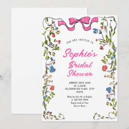 Brautparty von Funky Hand Drawn Scribble Einladung