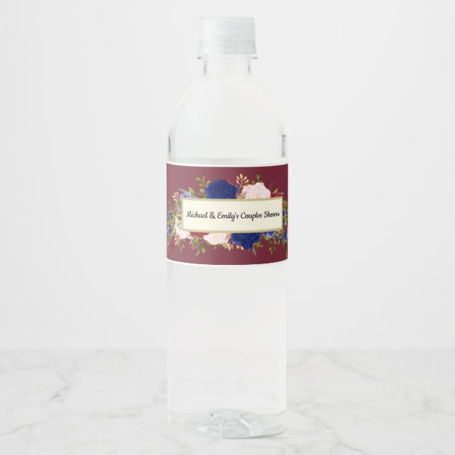 Brautparty Wasser Flaschen Etiketten Gastgeschenk  (Vorderseite)