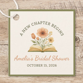 Brautparty: Watercolor Floral Geschenkanhänger