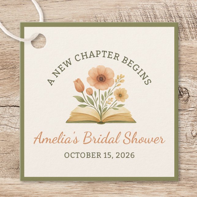 Brautparty: Watercolor Floral Geschenkanhänger (Von Creator hochgeladen)