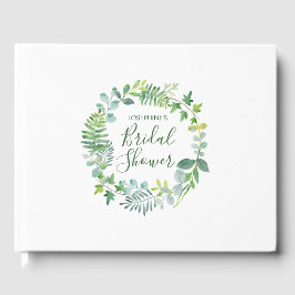 Brautparty "Watercolor Greenerity Wreath" Gästebuch