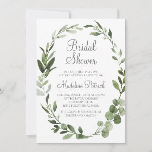 Brautparty "Watercolor Greenery" Einladung