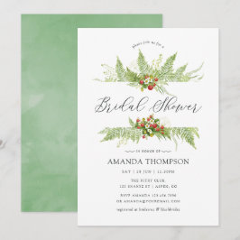 Brautparty "Watercolor Greenery" Einladung