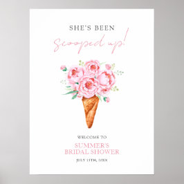 Brautparty "Watercolor Ice" Willkommenszeichen Poster