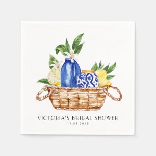 Brautparty "Watercolor Mediterranean Basket" Serviette