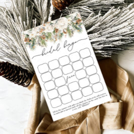 Brautparty "Watercolor Winter Floral" Bingo