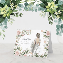 Brautparty Wedding Dress Danke, Cards Dankeskarte