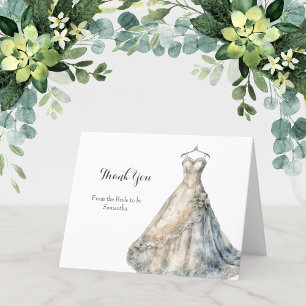 Brautparty Wedding Dress Danke, Cards Dankeskarte