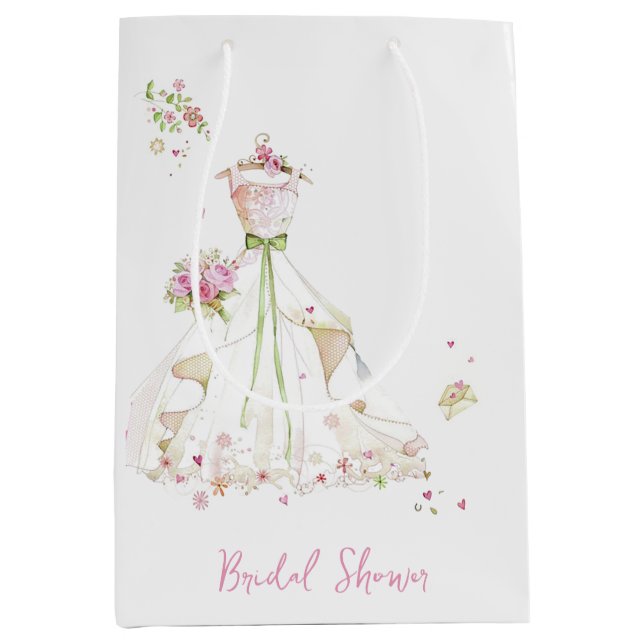 Brautparty Wedding Dress Mittlere Geschenktüte (Vorderseite)