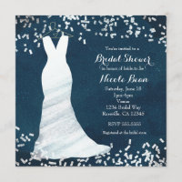 Brautparty Wedding Dress on Hanger & Confetti