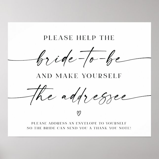 Brautparty Wedding Envelope-Adresse Poster (Vorne)