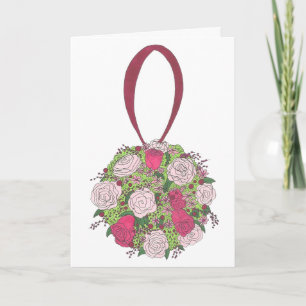 Brautparty Wedding Floral Rose Bouquet Bride Karte