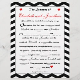 Brautparty Wedding Libs Game - Zickzack