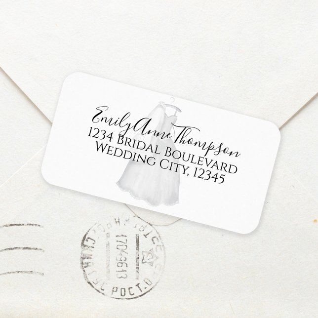 Brautparty Wedding Modernes Personalisiertes Maili Adressaufkleber (Von Creator hochgeladen)