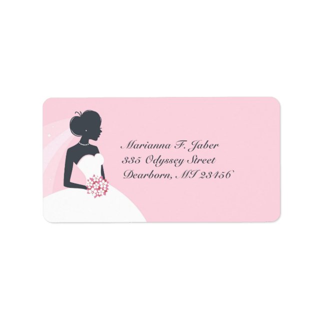 Brautparty Wedding Shipping Address Labels Adressaufkleber (Vorne)