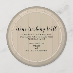 Brautparty Wine Wishing Well Circle Card Einladung